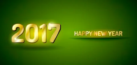 Happy new year 2017 Stock Illustration