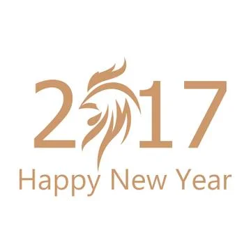 Happy New Year 2017 Stock Illustration