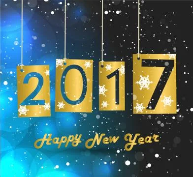 Happy New Year 2017 Stock Illustration
