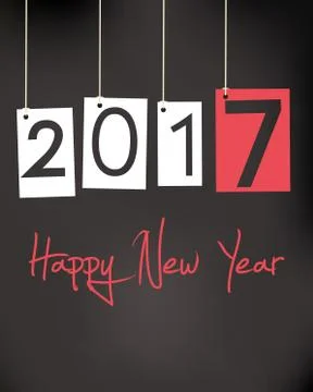 Happy New Year 2017 Stock Illustration