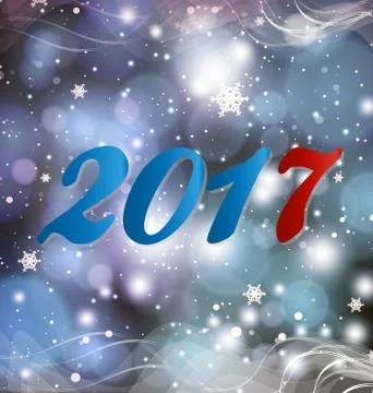 Happy New Year 2017 Stock Illustration