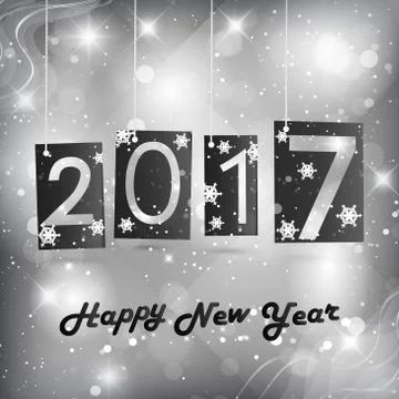 Happy New Year 2017 Stock Illustration