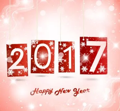Happy New Year 2017 Stock Illustration