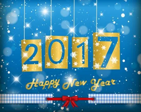 Happy New Year 2017 Illustrazione stock