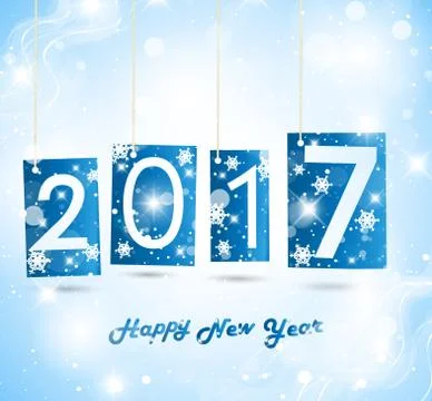 Happy New Year 2017 Illustrazione stock