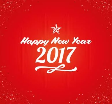Happy New Year 2017 Illustrazione stock