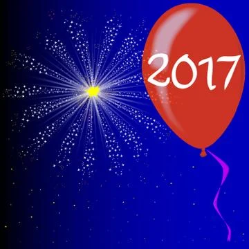 Happy New Year 2017 Stock Illustration