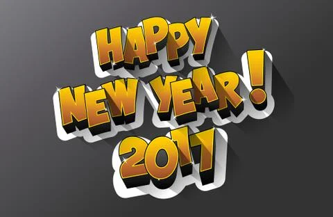 Happy new year 2017 Stock Illustration