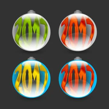Happy New Year 2017 Stock Illustration