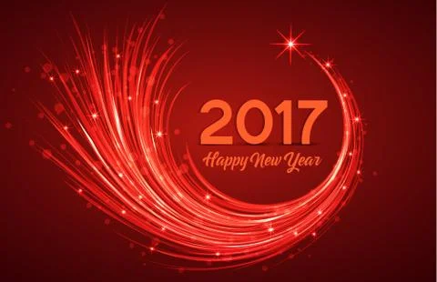 Happy New Year 2017 Stock Illustration