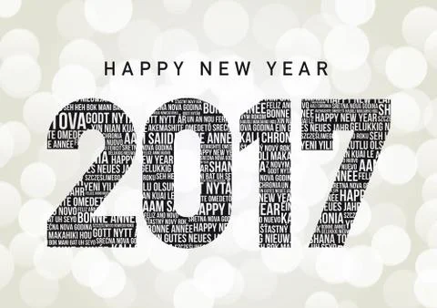 Happy New Year 2017 Stock Illustration