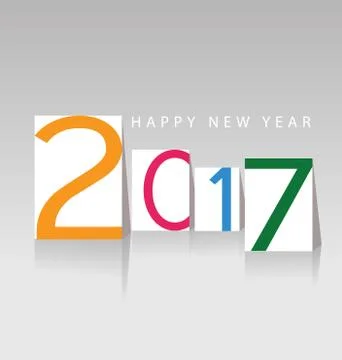 Happy new year 2017 Stock Illustration