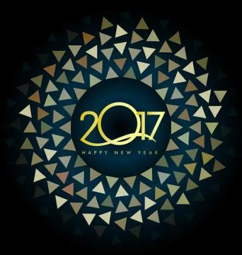 Happy new year 2017 Stock Illustration