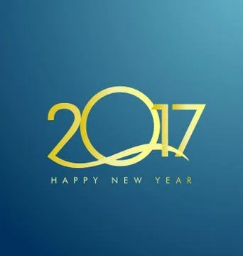 Happy new year 2017 Stock Illustration