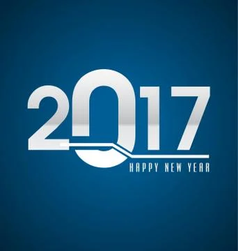 Happy new year 2017 Stock Illustration