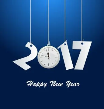 Happy new year 2017 Stock Illustration