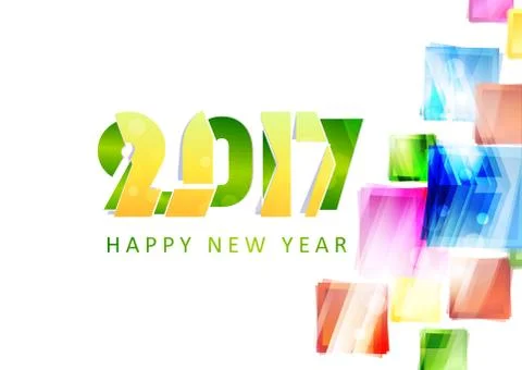 Happy new year 2017 Illustrazione stock