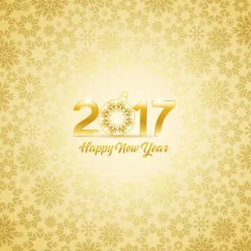 Happy New Year 2017 Stock Illustration
