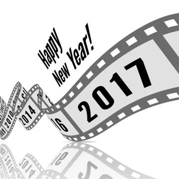 Happy new year 2017 Stock Illustration