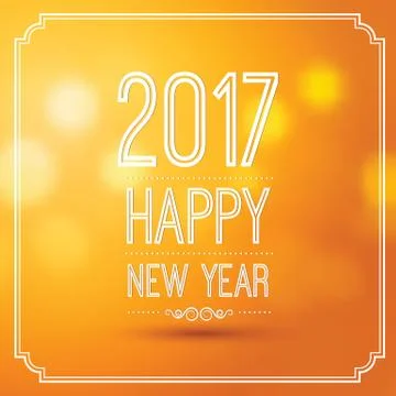 Happy new year 2017 Stock Illustration
