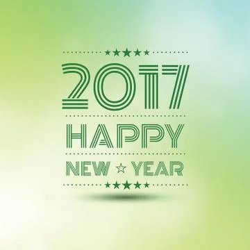Happy new year 2017 Stock Illustration