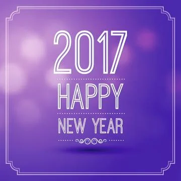Happy new year 2017 Stock Illustration