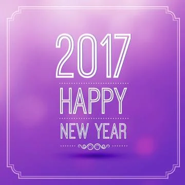 Happy new year 2017 Stock Illustration