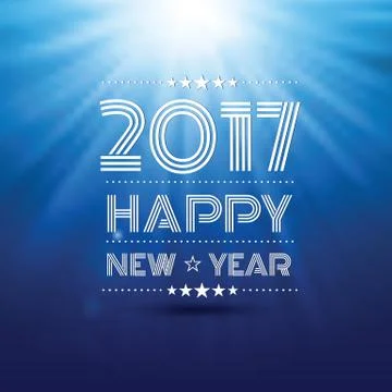 Happy new year 2017 Stock Illustration