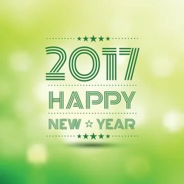 Happy new year 2017 Stock Illustration