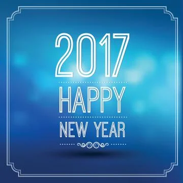 Happy new year 2017 Stock Illustration