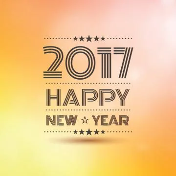 Happy new year 2017 Stock Illustration
