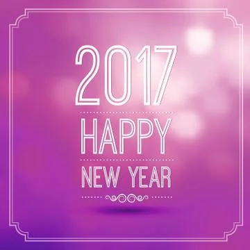Happy new year 2017 Stock Illustration