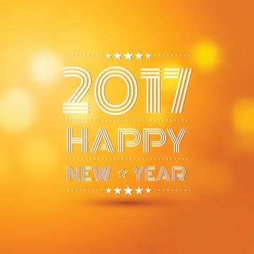 Happy new year 2017 Stock Illustration