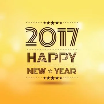 Happy new year 2017 Stock Illustration