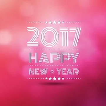 Happy new year 2017 Stock Illustration