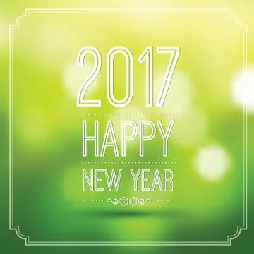 Happy new year 2017 Stock Illustration