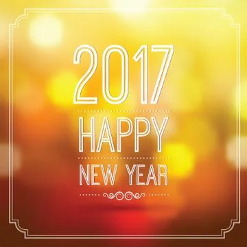 Happy new year 2017 Stock Illustration