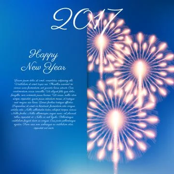 Happy new year 2017 Stock Illustration