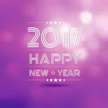 Happy new year 2017 Illustrazione stock