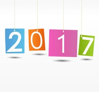 Happy New Year 2017 Illustrazione stock