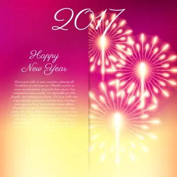 Happy new year 2017 Stock Illustration