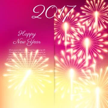 Happy new year 2017 Stock Illustration