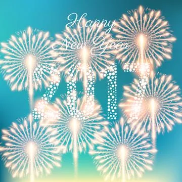 Happy new year 2017 Stock Illustration