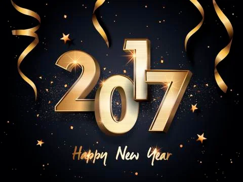 Happy new year 2017 Stock Illustration