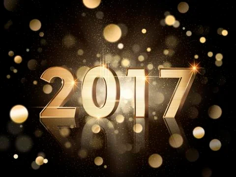 Happy new year 2017 Stock Illustration