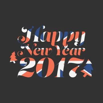 Happy New Year 2017 Stock Illustration