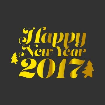 Happy New Year 2017 Stock Illustration