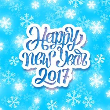 Happy New Year 2017 vector greeting card Stock Illustration