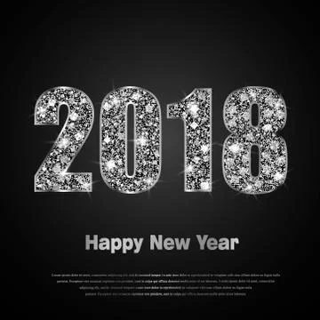 Happy New Year 2017. Vector background Stock Illustration