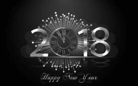 Happy New Year 2017. Vector background Stock Illustration